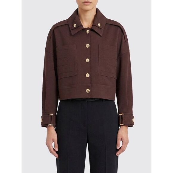 Elisabetta Franchi Jacket Woman Brown